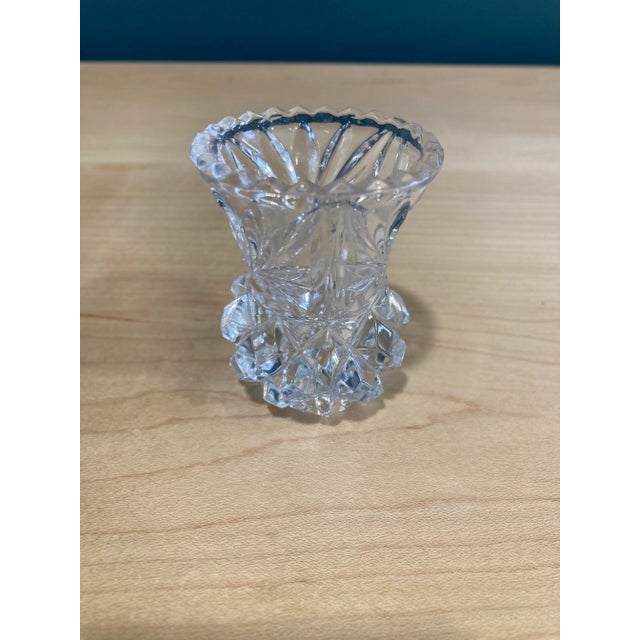 Vintage Cut Glass Small Vase or Toothpick Holder Chairish