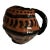 Abstract Brown and Black Hand-Painted Jug For Sale