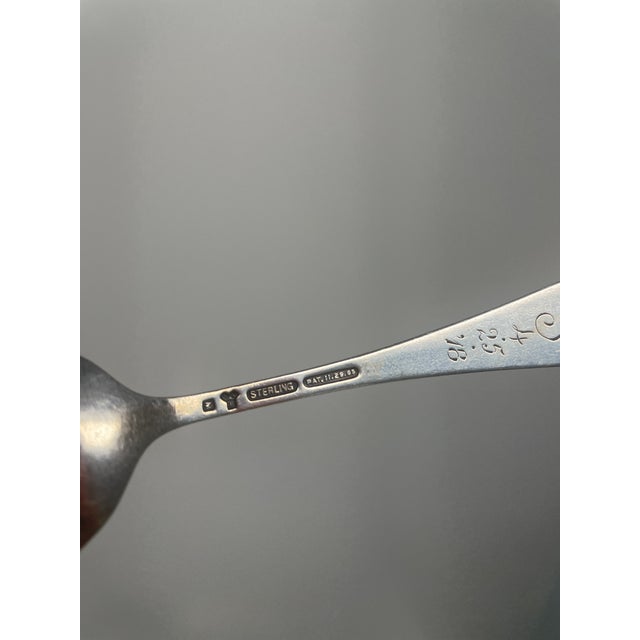 RLB Lunt Silversmiths Sterling Silver Set of 5 Knives & 5 Forks For Sale - Image 11 of 11