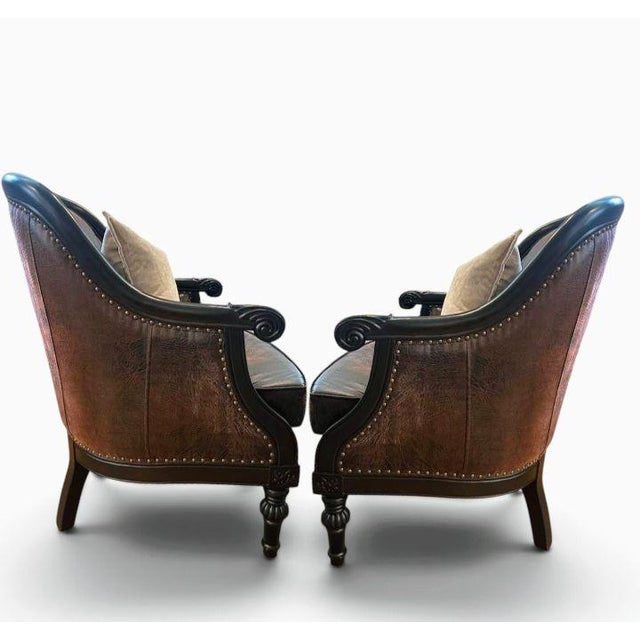 Elevate your living space with the timeless elegance of the Hooker Furniture Genuine Leather Accent Chair Set. Luxury...