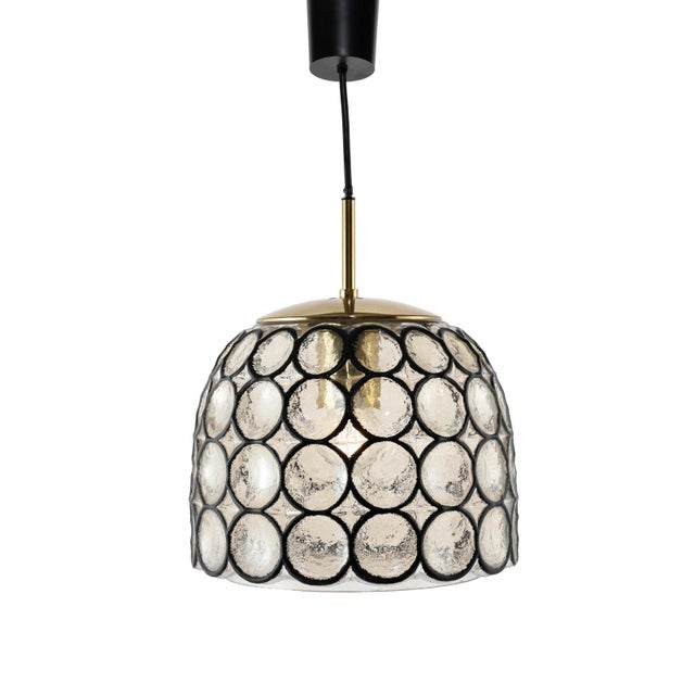 Large Glass and Iron Rings Pendant from Glassworks Limburg, Germany, 1960s For Sale - Image 11 of 12