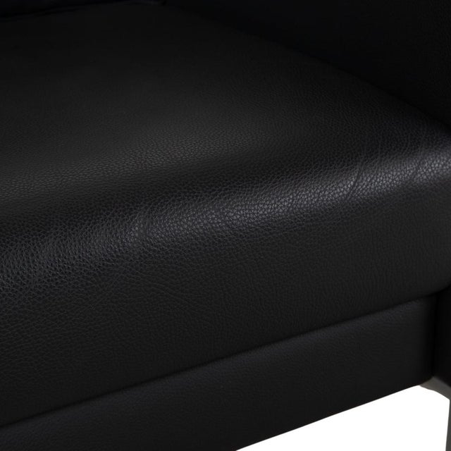 Animal Skin Black Leather 1200 Armchairs from Rolf Benz, Set of 2 For Sale - Image 7 of 16