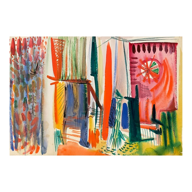 1950s Robert Colborne Mid Century Modern Painting For Sale