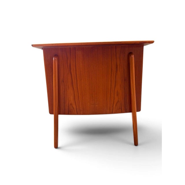 Svend Aage Madsen Executive Teak Desk | Sigurd Hansens Møbelfabrik | Made in Denmark | C. 1960s For Sale - Image 4 of 15