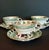 Victorian Vintage Royal Sealy Teacup & Saucer: Iridescent Green China With Pink Roses - Sold Individually Per Set For Sale - Image 3 of 11