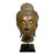 Thai Bronze Buddha Head Statue Vintage Ayutthaya Style Bust Sculpture Decor For Sale