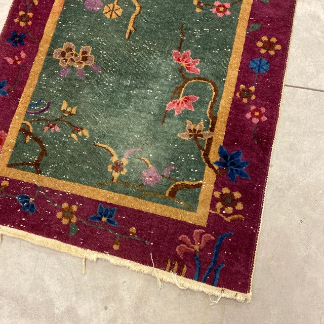 Early 20th Century Antique 3 X 5 Chinese Art Deco Rug For Sale - Image 5 of 8