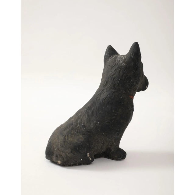Black Scottie Dog Garden Ornament Reconstituted Stone, English Mid 20th C. For Sale In New York - Image 6 of 11