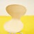 Modern Design Chair in Yellow Plastic For Sale - Image 3 of 7