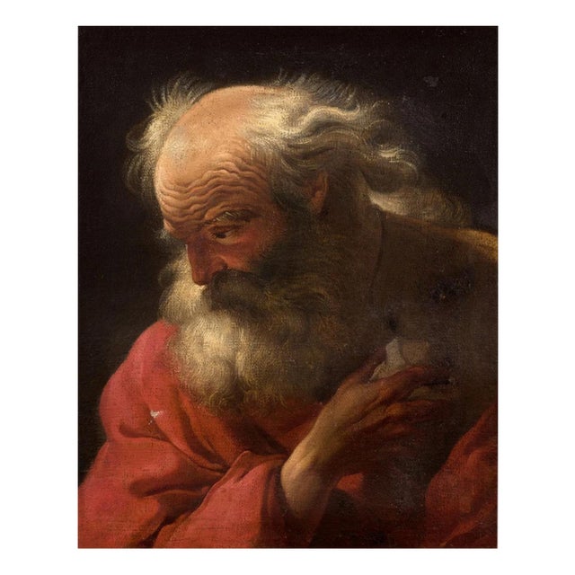 After N. de Largillière, Saint Jerome, 1740s, Oil on Canvas For Sale