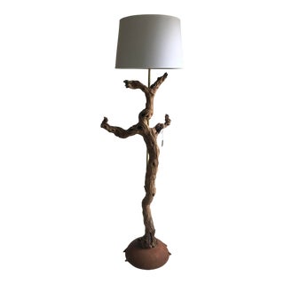 Handcrafted Grapevine Floor Lamp For Sale