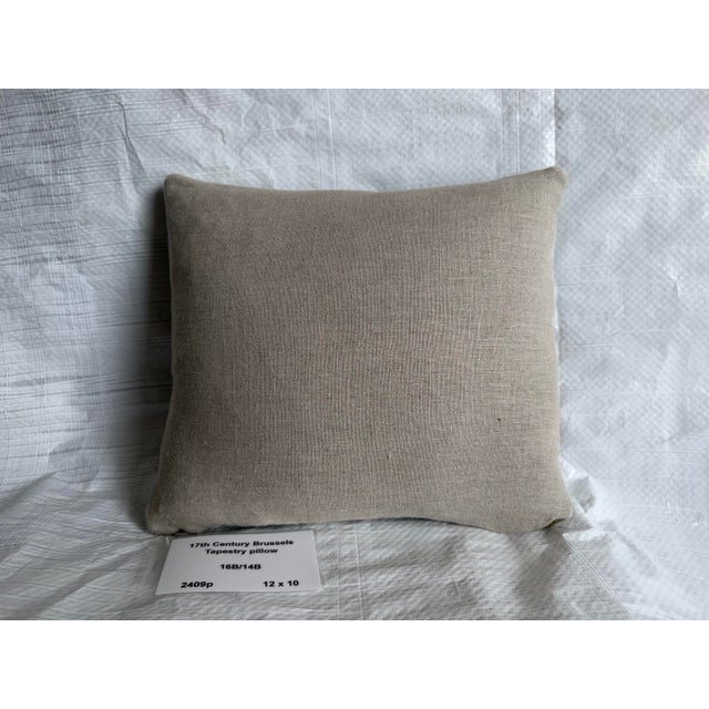 17th Century Antique Brussels Baroque Tapestry Pillow For Sale In Los Angeles - Image 6 of 6