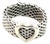 1990s Tiffany & Co Estate Somerset Heart Ring Size 5.5 Sterling Silver 6.5 mm For Sale