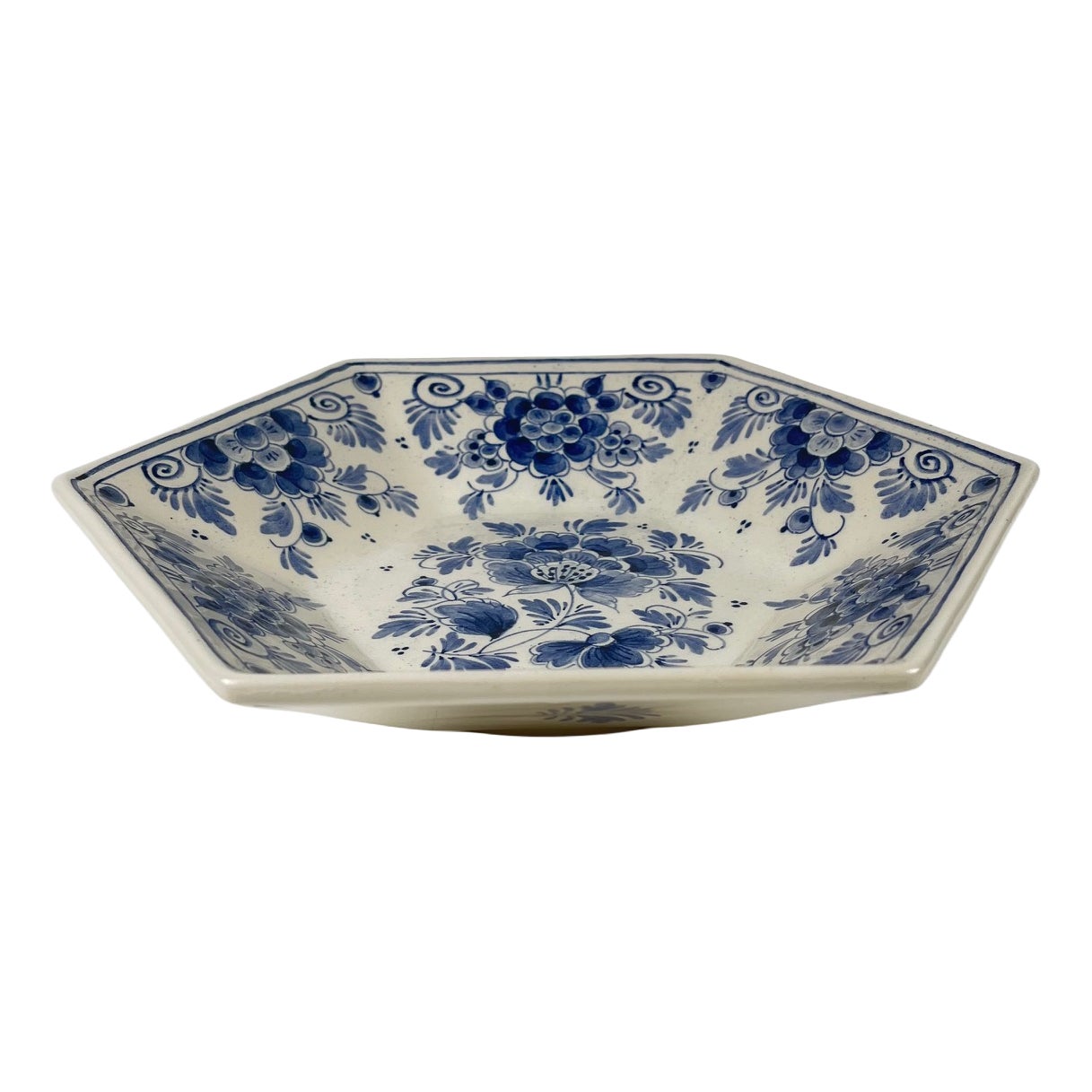Shallow Delftware Dish attributed to Royal Delft, 1920s | Chairish