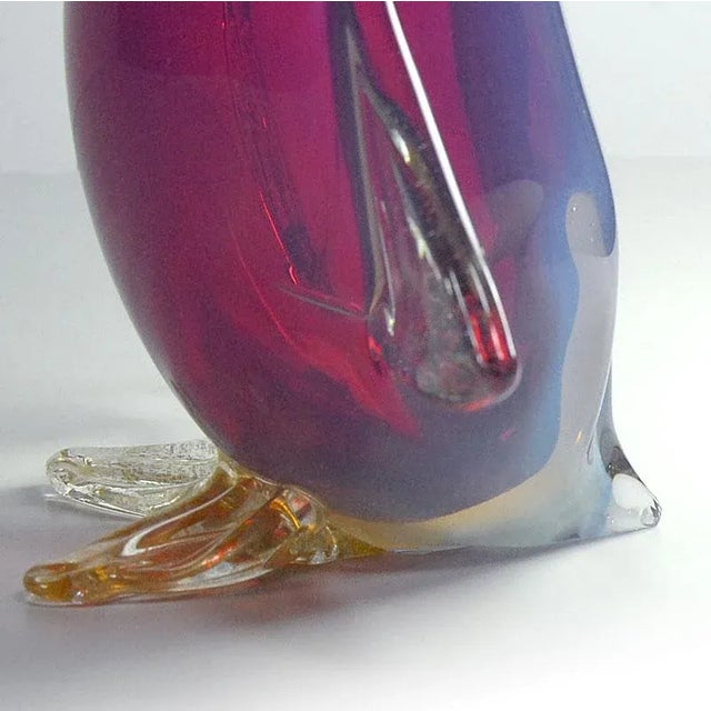 Big Opalescent Glass Duck from Archimede Seguso, 1960s For Sale - Image 12 of 13