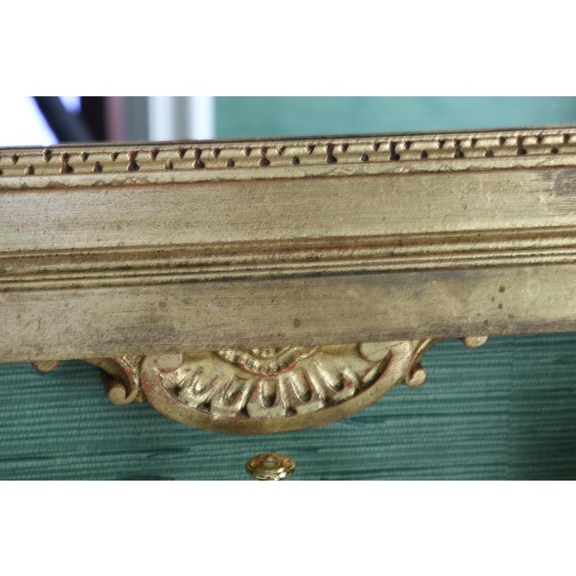 Wood Vintage Neoclassical Style Gilt Wall Mirror For Sale - Image 7 of 8
