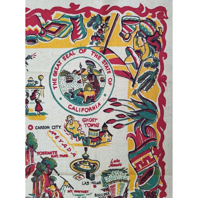 Mid-Century Modern 1940s California State Genuine Cactus Cloth Textile For Sale - Image 3 of 11