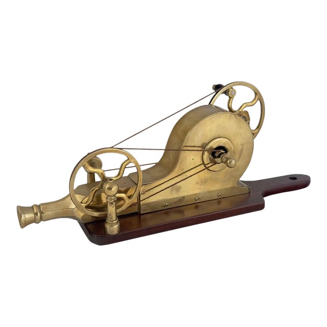 Early 19th Century Mechanical Fire Bellows of Brass and Mahogany From the Georgian Era For Sale