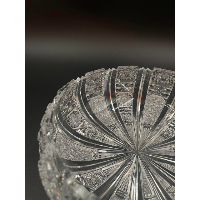 Glass Crystal Bowl from the Times of the Polish Peoples Republic, 1962 For Sale - Image 7 of 9