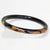 Plastic Art Deco Black Celluloid Bracelet Bangle with Leaves Design For Sale - Image 7 of 7