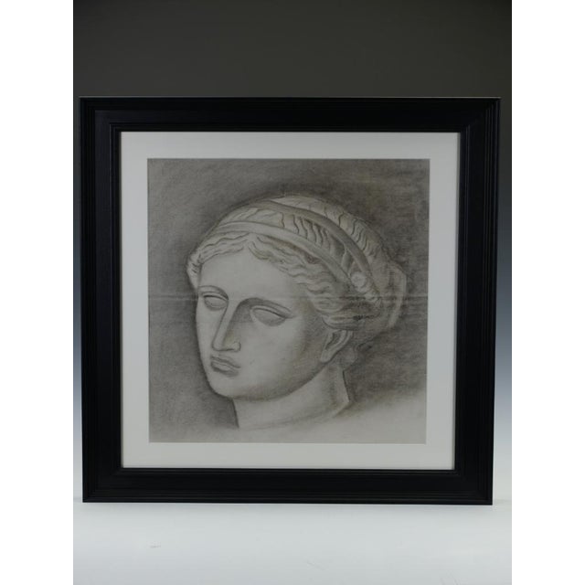 Grand Scale Academic Study of a Classical Greek Figure, 1870, Pencil on Paper For Sale - Image 6 of 7