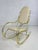 Italian Rocking Chair in Brass and Beige Skaï, 1950s For Sale - Image 11 of 13