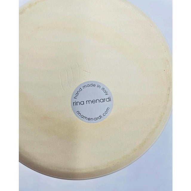 Rina Menardi "Luna" White Ceramic Vase Hand Made Italy, Italian Ceramics For Sale - Image 12 of 12