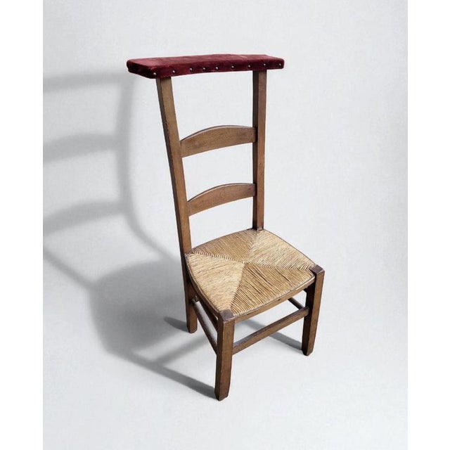 Brown Antique Dutch Church Prayer Chair, 1890s For Sale - Image 8 of 10