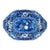A dark cobalt blue on white earthenware transfer printed handled platter in the Fruits and Flowers pattern, Joseph Stubbs...