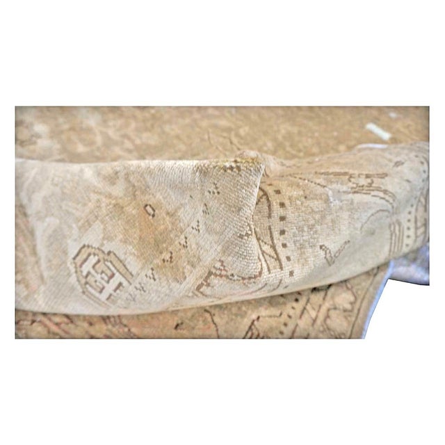 Textile 1930s Distressed Persian Malayer Wool 9x13 Beige, Taupe & Black Handmade Area Rug #1140267 For Sale - Image 7 of 7