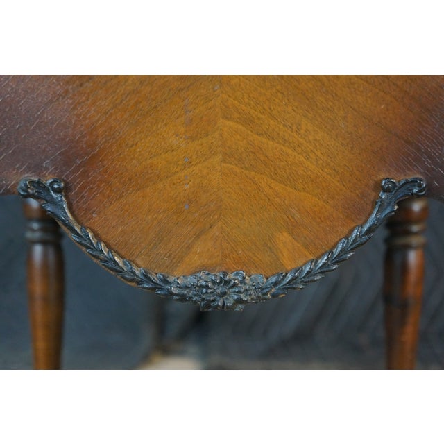 Antique Victorian Walnut Tobacco Humidor Cabinet Side Table Parlor Smoke Stand 26" For Sale - Image 6 of 18