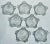 Set of 7 Vintage Anchor Hocking Queen Mary Clear Depression Glass Coasters / Trinket Dishes A beautiful set of seven...