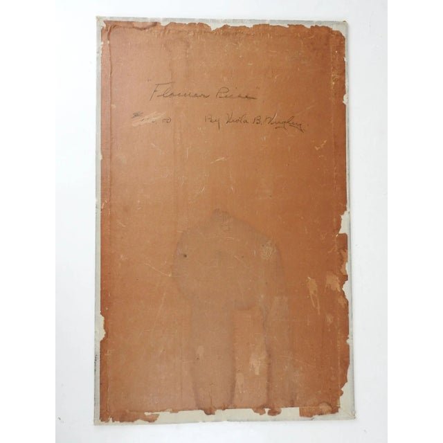 Vintage Circa 1930's Pink Gladiolas Still Life Painting For Sale In Seattle - Image 6 of 7