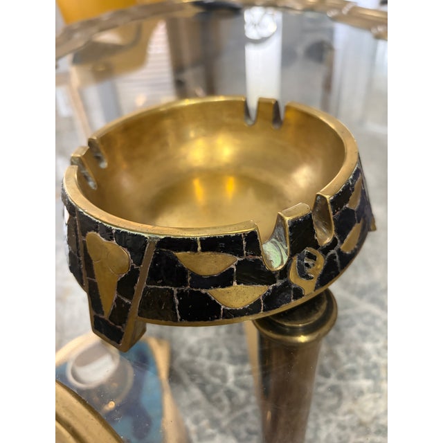 Modern Salvador Teran Mosaic Brass Ashtray For Sale - Image 3 of 3