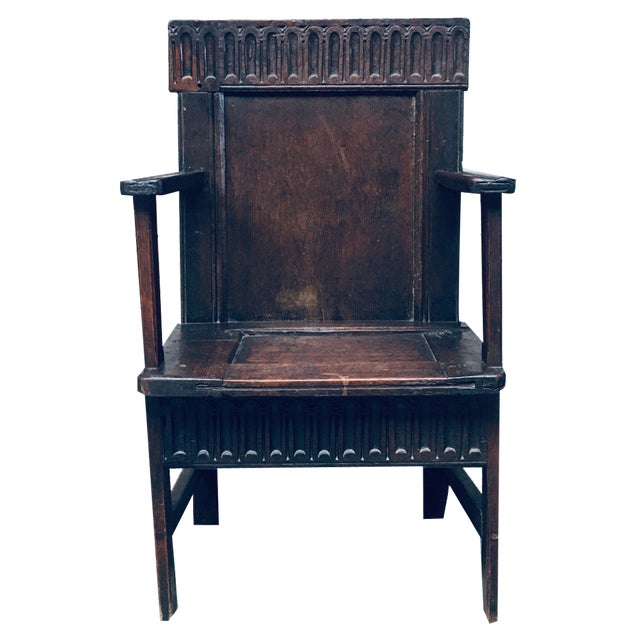 19th Century Primitive Folk Art Armchair For Sale
