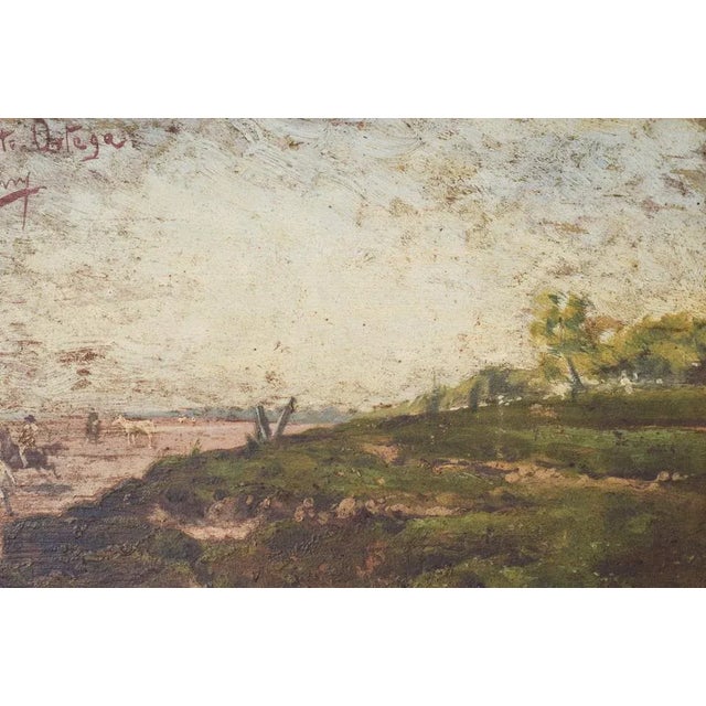 F. Fortuny, Argentinian Seascape with Horses, 1894, Oil on Panel, Framed For Sale - Image 5 of 10