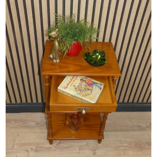 Brown Vintage High Side Table, 1960s For Sale - Image 8 of 14