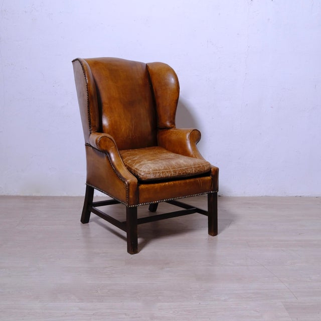 Victorian English Bergere Leather Armchair For Sale - Image 5 of 18
