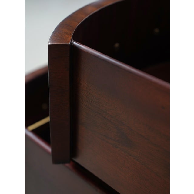 Maitland Smith Leather Top Mahogany Kidney Shape Desk For Sale In Philadelphia - Image 6 of 18
