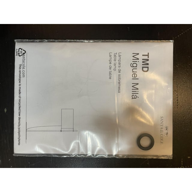 1990s New Santa & Cole TMD Table Lamp by Miguel Milá - Satin Nickel & Linen-Open Box For Sale In Salt Lake City - Image 6 of 11