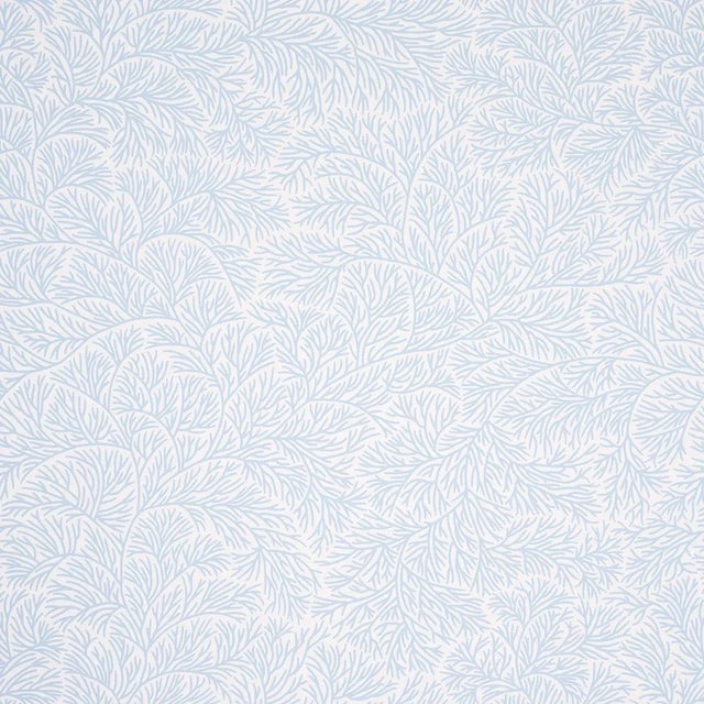 Contemporary Schumacher x Mark D. Sikes Bougainvillea Wallpaper in China Blue For Sale - Image 3 of 3