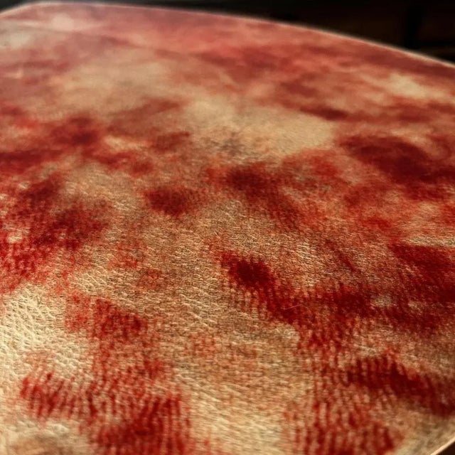 Red Coffee Table in Red Lacquered Goatskin Parchment by Aldo Tura, Italy, 1950s For Sale - Image 8 of 15