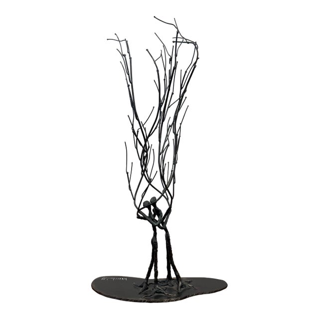Vintage Signed Brutalist Welded Metal Sculpture Signed & Dated 1979 For Sale