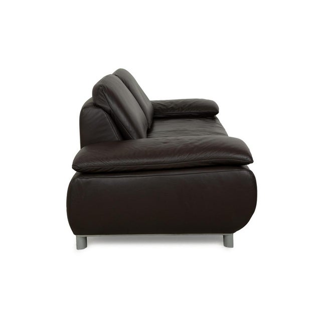 Volare 3-Seater Sofa in Dark Brown Leather from Koinor For Sale - Image 12 of 15