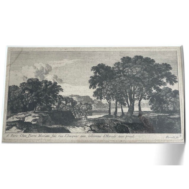 An exquisite and atmospheric 17th-century French Old Master landscape etching by the renowned draftsman and printmaker...