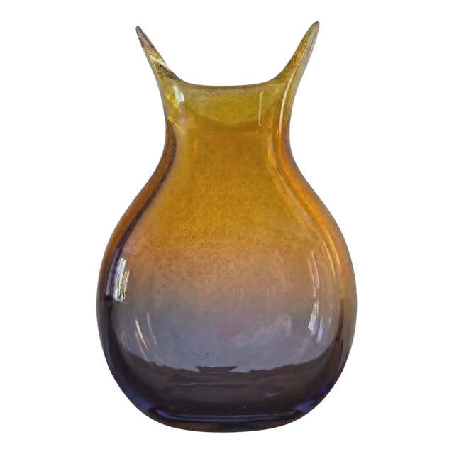 Blown Glass Vase by Adam Jablonski, 1980s For Sale