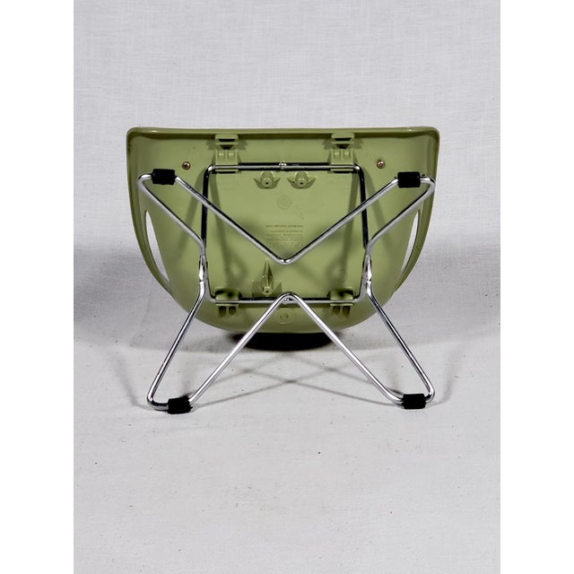 Olive Vintage Original MCM Cosco Household Goods (Columbus Indiana) Padded Childs Seat For Sale - Image 8 of 12