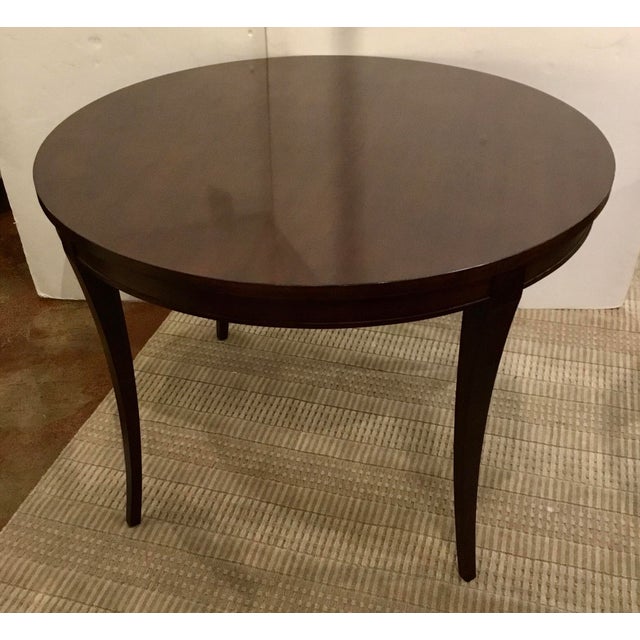 Sherrill Co. Modern Round Mahogany Finished Wood Foyer Table/Dining Table Chairish