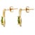 These amazing 14-karat yellow gold drop earrings, each highlighted with a gorgeous pear-shaped peridot and a curvy row of...