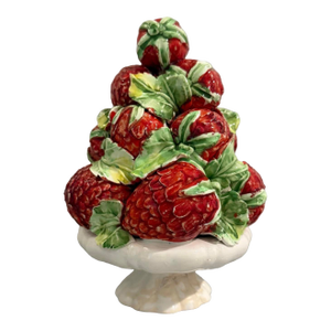 Vintage Italian Majolica Berry Topiary Centerpiece 7”